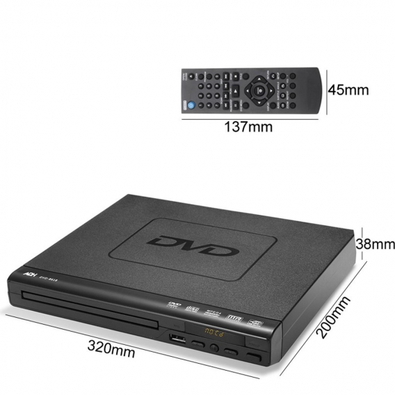 1080P Full HD DVD Player Fernbedienung Automatisch CD Spieler HDMI Multi Region