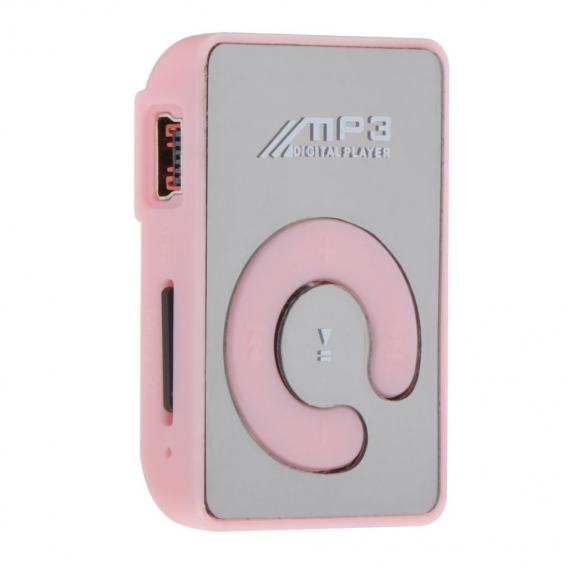 Tragbarer Clip Mini USB MP3 Musik Media Player Micro SD TF Karte Up Pink Farbe Rosa