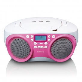 More about Lenco SCD-301PK - Tragbares FM-Radio CD/MP3/USB-Player - Rosa