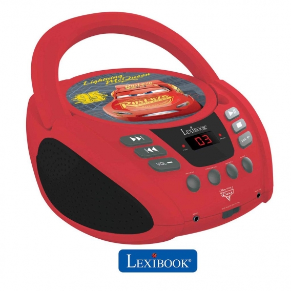 Lexibook Bommbox mit CD im Disney Cars DesignL； RCD108DC