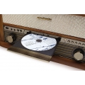 Soundmaster NR546BE Nostalgie Stereo DAB+/UKW Digitalradio mit Plattenspieler inkl Audio Technica Magnettonabnehmersystem, CD/MP