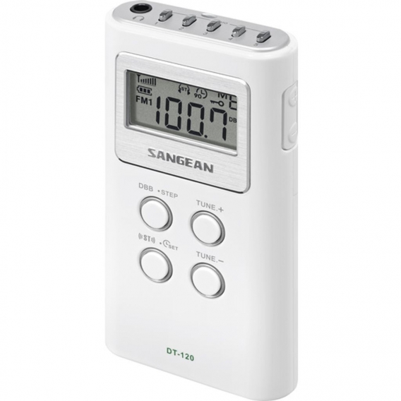 Sangean DT-120 weiss PLL-Pocket-Radio o. LS