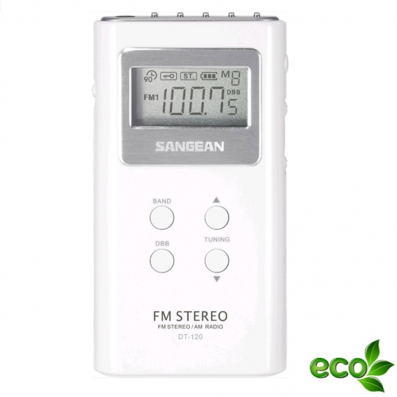 Sangean DT-120 weiss PLL-Pocket-Radio o. LS