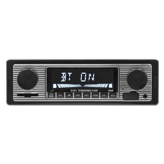 Autoradio MP3-Player UKW-Radio Bluetooth-Lautsprecher AUX IN SD-Karte / U-Platte Musikwiedergabe Silber