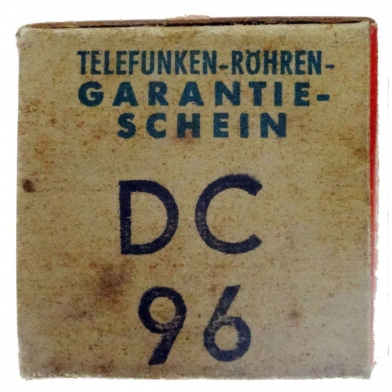 DC96 Triode. UKW-Mischröhre, 7-Stift-Radioröhre von Telefunken. ID16460