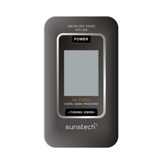 Sunstech RPD12, Tragbar, Digital, AM,FM, LCD, Schwarz, Alkali