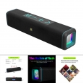 Tragbare Bluetooth-Lautsprecher Bar Stereo USB AUX Notebook Musik im Freien Farbe Hellblau