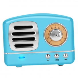 More about Drahtloser Bluetooth Holzlautsprecher Stereo Portable Radio Bass Super Retro Farbe Blau