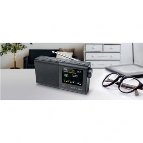 Muse Tragbares Radio M-117 DB Tragbar, Schwarz, UKW, DAB/DAB+