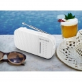 Muse m-025 rw white analoges Am/FM-Taschenradio mit eingebautem Lautsprecher