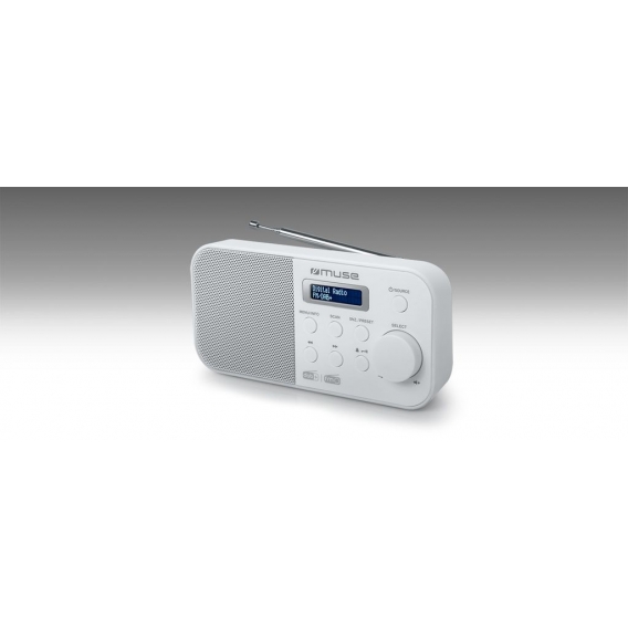 Muse m-109 dbw white tragbares dab+/fm-Radio mit integriertem Lautsprecher und Bildschirm