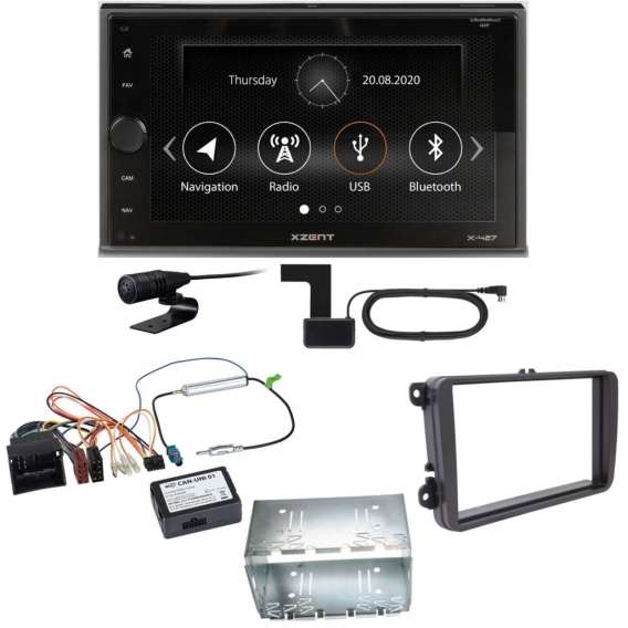 Xzent X-427 Digitalradio Bluetooth USB Einbauset für Tiguan Amarok Caddy Jetta