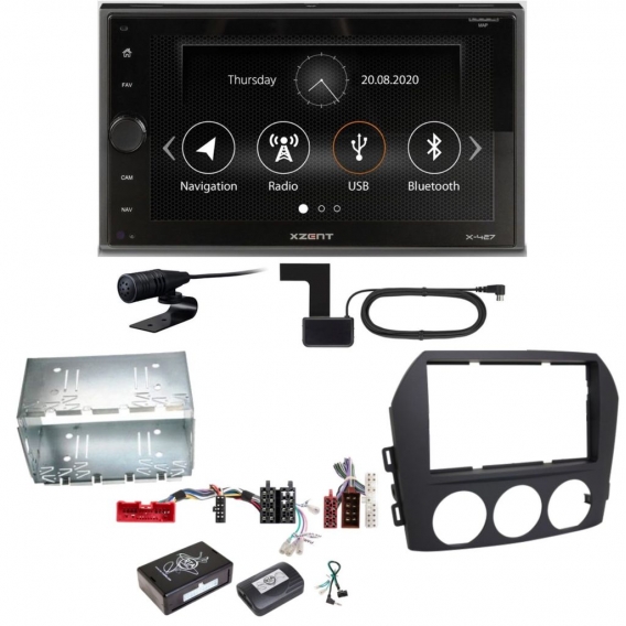 Xzent X-427 Digitalradio Bluetooth USB Einbauset für Mazda MX-5 NC FL