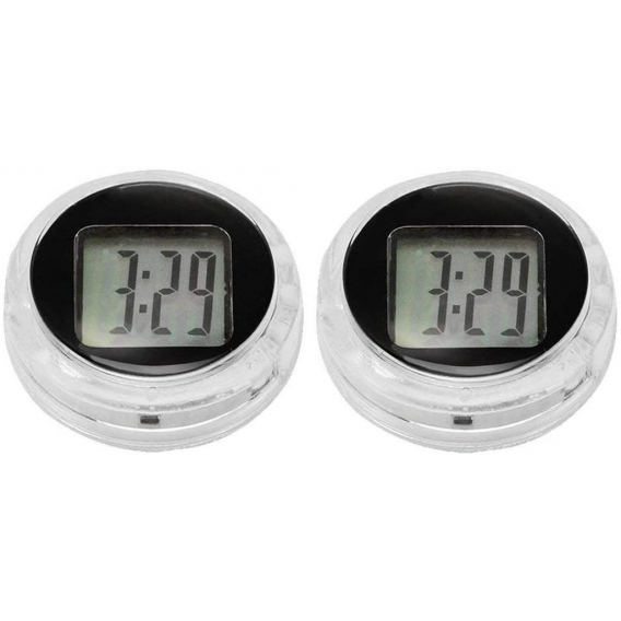 Universal Mini Motorrad Digitaluhr Uhr Wasserdichte Aufkleber Motorrad Digitaluhr [Dia.1.1 "- 2 Pack]