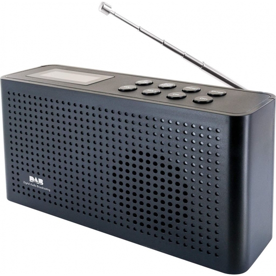 SCHWAIGER -716467- Tragbarer DAB+ Digitalradio, Schwarz