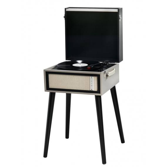 Denver VPL-150BT freistehender Retro Plattenspieler mit Bluetooth, USB, RCA-Chinch 2x3W - mit vier eleganten Standfüßen - Schall