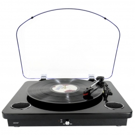 More about Denver Plattenspieler VPL-210 schwarz Retro Vinyl Bluetooth USB Lautsprecher MP3