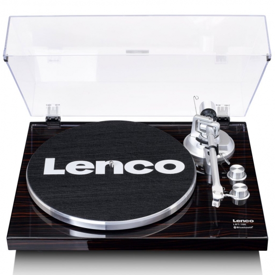 Lenco LBT-188WA - Plattenspieler mit Riemenantrieb und Bluetooth, Anti-Skating, dunkelbraun