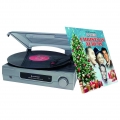 Soundmaster PL200 Stereo-Plattenspieler mit Kopfhörerbuchse & Weihnachts-Platte