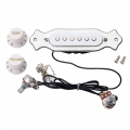 Elektrische Akustikgitarre Soundhole Magnetic Pickup mit Volume \\u0026 Tone White Farbe Weiß