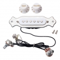 Elektrische Akustikgitarre Soundhole Magnetic Pickup mit Volume \u0026 Tone White Farbe Weiß