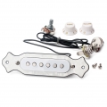 Elektrische Akustikgitarre Soundhole Magnetic Pickup mit Volume \u0026 Tone White Farbe Weiß