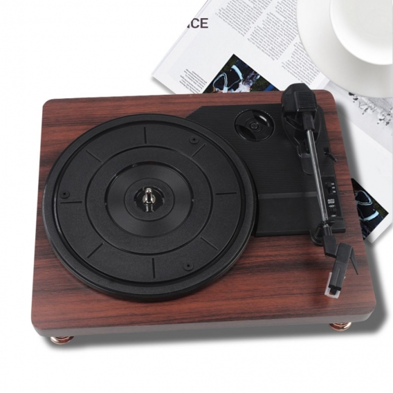 Shenzhen  multifunktionale PVC flache Holzkiste Player Phonograph Phonograph altmodische Vinyl Plattenspieler Plattenspieler °×É