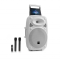 auna Streetstar 15 mobile PA-Anlage (15" (38 cm) Subwoofer , 2 x UHF-Funk-Mikrofon , 1000 W max. Leistung , AUX-Eingang , USB-Po