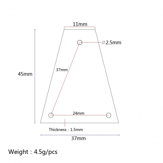 Blank Aluminiumlegierung Truss-Rod-Abdeckung ACCS Für Import Jackson-Gitarre -