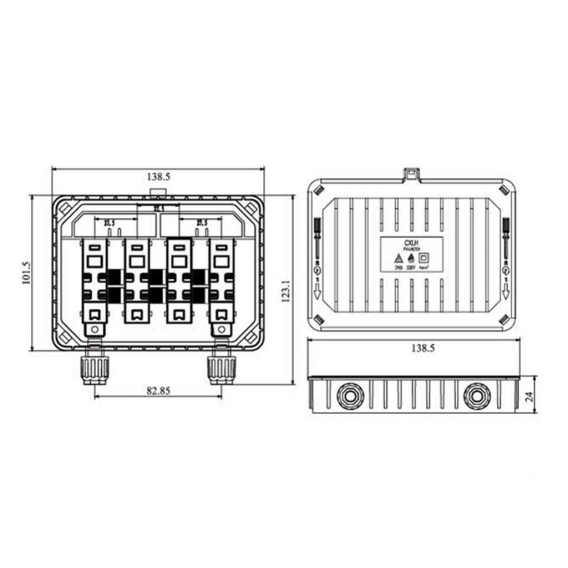 4x Solar Junction Box PV Anschluss Mit 4 Farbe 4 Stück