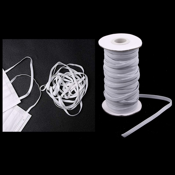 1 Rolle Elastic Stretch Cord Farbe Weiß