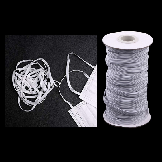 1 Rolle Elastic Stretch Cord Farbe Weiß