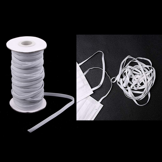 1 Rolle Elastic Stretch Cord Farbe Weiß