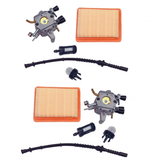 2-teiliger Vergaser,2-teilige Kraftstoffleitung,2-teilige Kraftstofffilter,2-teilige Zündkapsel,2 Stück Luftfilter