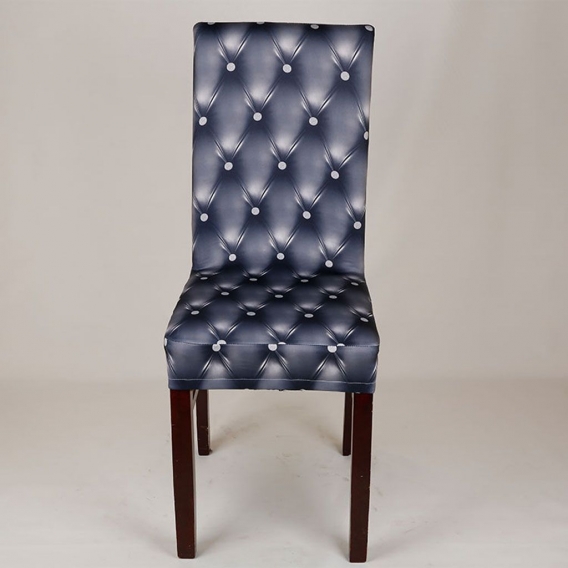 1 x Dining Chair Abdeckung  Dunkelgrau