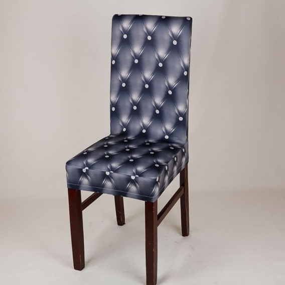 1 x Dining Chair Abdeckung  Dunkelgrau