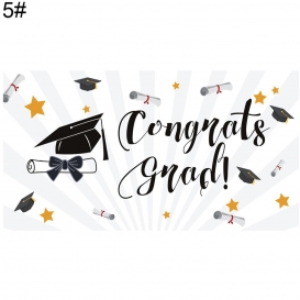 More about 200x115cm Graduation Backdrop Congrats Grad Caps Background Party Porch Banner 5＃ 150g