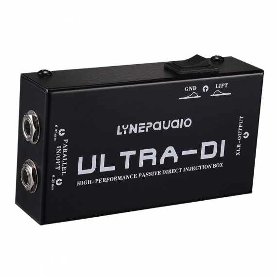 DI-Box Ultra Direkt Inject Box für Bühne und Studio, Klinke - XLR, Signalanpassung, Ground-Lift-Schalter