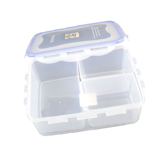 Mehrzweck 3 Grid-Storage-Box-Kasten-Behälter Crisper Shop Home-Hilfe Kasten Transparent