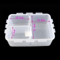 Mehrzweck 3 Grid-Storage-Box-Kasten-Behälter Crisper Shop Home-Hilfe Kasten Transparent