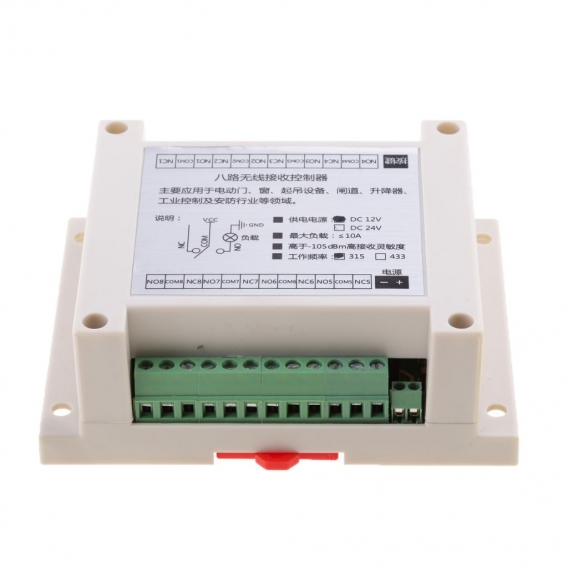 Empfänger Sender Universal Fernbedienung Schalter 433 Mhz 12V Drahtlose Fernschalter 8 Kanal Relais Modul und RF Sender Fernbedi