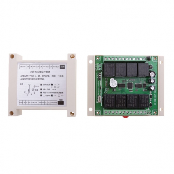 Empfänger Sender Universal Fernbedienung Schalter 433 Mhz 12V Drahtlose Fernschalter 8 Kanal Relais Modul und RF Sender Fernbedi