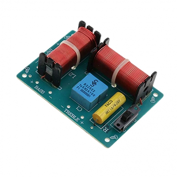 2 Way Audio Frequency Divider Crossover Module Filter Adjustable Treble Bass Board For Speakers