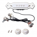 Prewired 4-saitige Soundhole Active Pickup Kabelbaum für Zigarre Box Gitarre