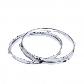 More about 1 Paar Professional Snare Drum Hoop Ring Rim für 10 Zoll Snare Drum, 6 Lug Snare Side Hoop, Silber