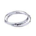 1 Paar Professional Snare Drum Hoop Ring Rim für 10 Zoll Snare Drum, 6 Lug Snare Side Hoop, Silber