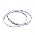 2 Stü Premium Alloy  Snare Drum Hoop Rim 12 Zoll 6 Löcher 1,2 Mm