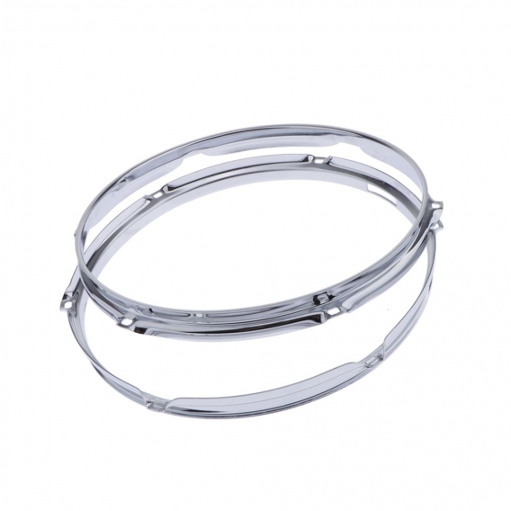 2 Stü Premium Alloy  Snare Drum Hoop Rim 12 Zoll 6 Löcher 1,2 Mm