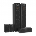 AUNA V9B Surround Lautsprecher - Boxen Set, Surround Sound-System, Heimkinosystem, gemasertes Bassreflex-Chassis, 400 Watt RMS, 