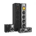 AUNA V9B Surround Lautsprecher - Boxen Set, Surround Sound-System, Heimkinosystem, gemasertes Bassreflex-Chassis, 400 Watt RMS, 